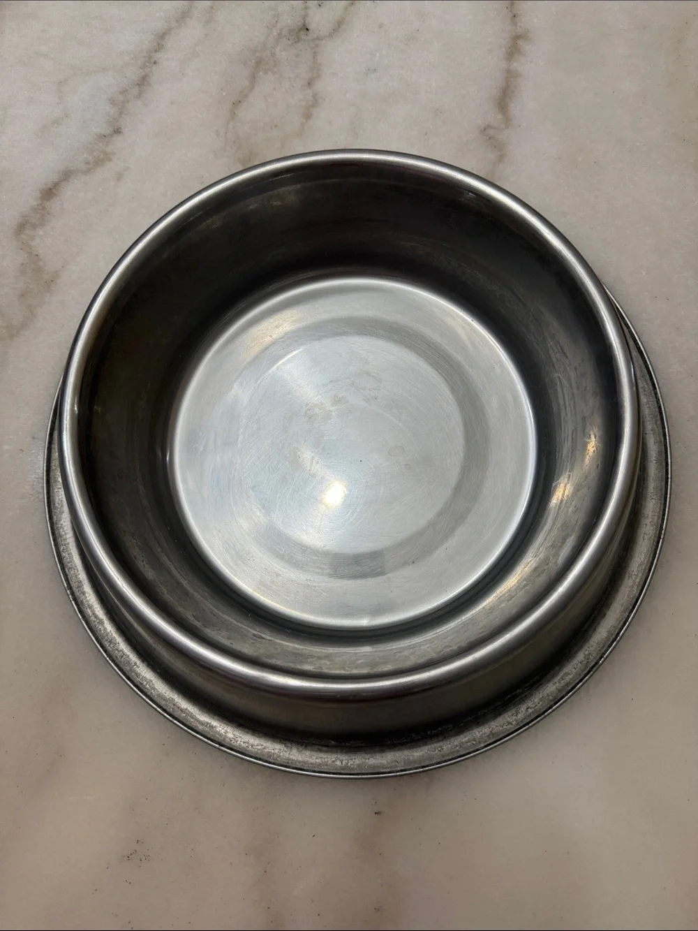 Big Silver Stainless Steel Pet Bowl
